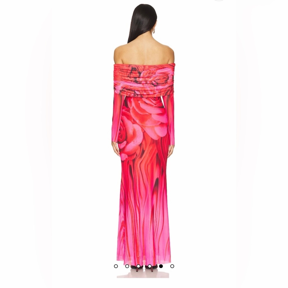 AFRM Thelma Dress in Organic Rose - Red and Pink Floral Maxi Dress size Small - Picture 2 of 5